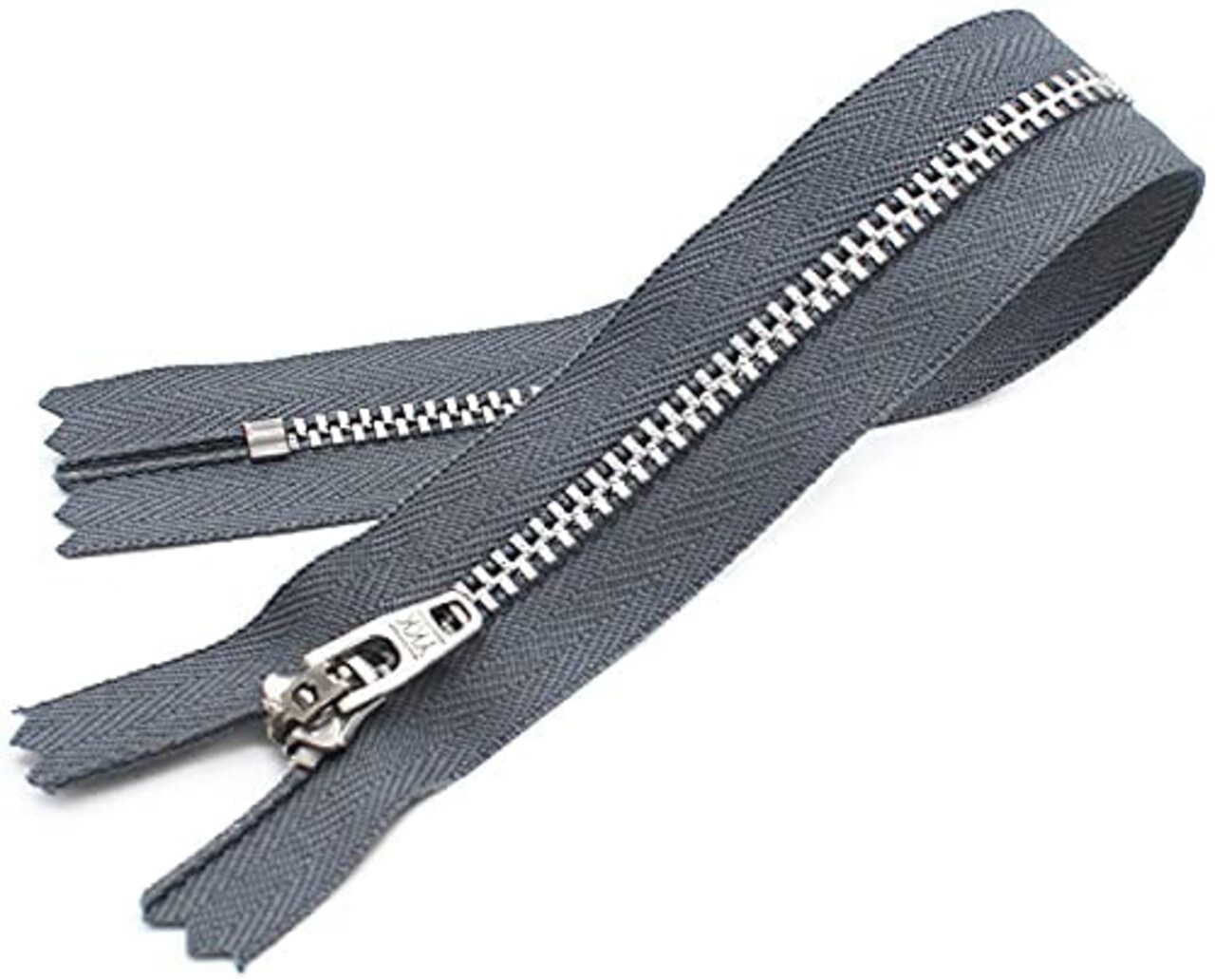 #4.5 Aluminum Jeans/Pants Rail Grey Medium Weight YKK Zippers - Color: Rail Grey #578 - Choose Your Length - Made in The United States (1 Zipper Per Pack) (7" Inches)